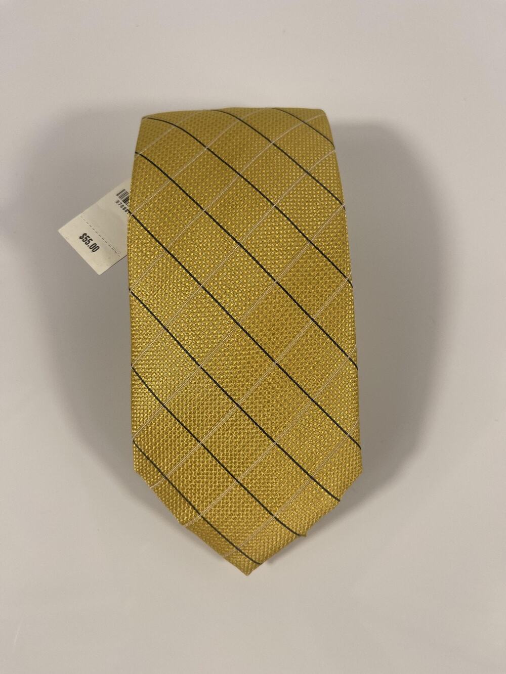 Club Room Tie Men's Plaid Silk Blend Necktie NWT Teflon Stain Resistant Workwear